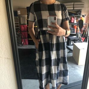 Boutique Plaid Bingham Dress